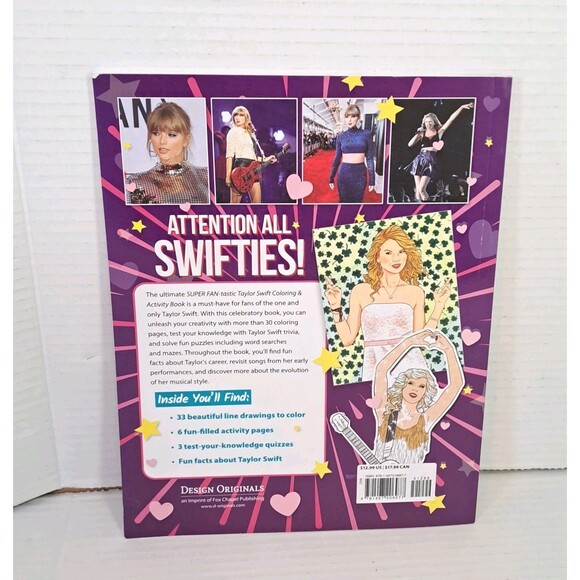 Taylor Swift Super Fan-tastic Coloring & Activity Book NEW Swifties Taylor TS - Picture 2 of 5